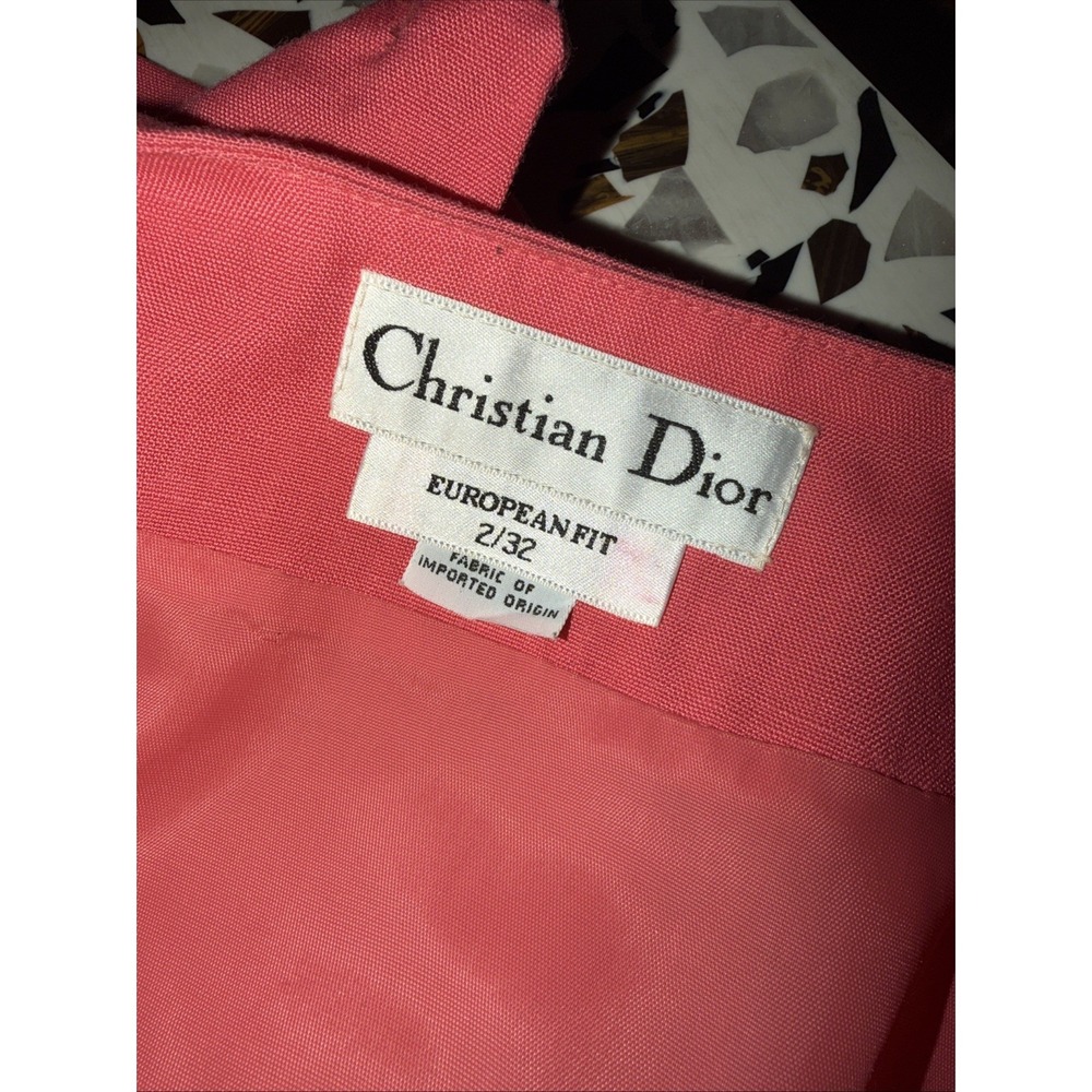 VTG‎ Christian Dior USA Sz 2 Power Blazer Jewel Oval Cabochon Buttons Crop 80's - Picture 9 of 12